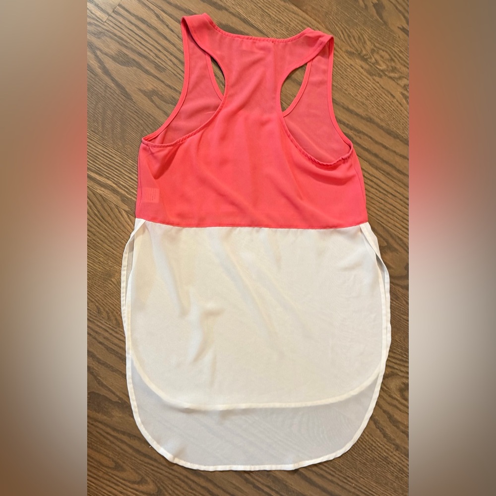 AKIRA Color Block Pink and White Tank Top - Picture 4 of 6
